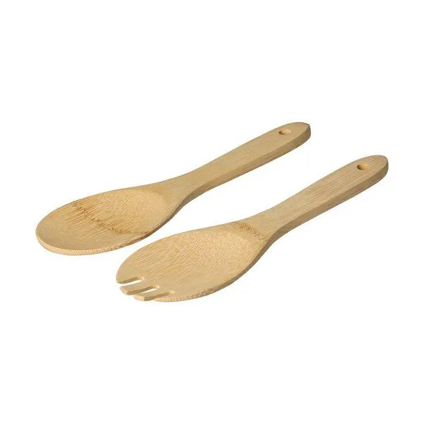 elasto elasto Salatbesteck 'Yanoda' aus Bambusholz - Set aus Löffel und Gabel, Peach fuzz, – Produktbild 2 von 4