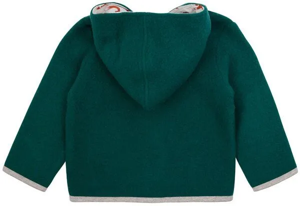 loud + proud loud + proud Baby & Kinder Jacke Wollfleece, GOTS-zertifiziert, Bottle(grün), – Produktbild 2 von 2