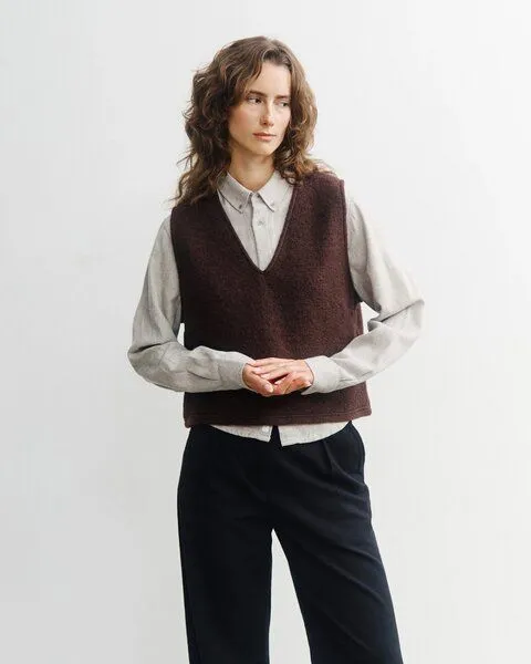 Rotholz Rotholz Damen Weste - Cropped Vest, Brown (rosewood brown), – Produktbild 2 von 4