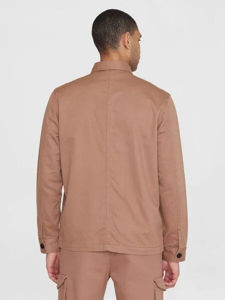 KnowledgeCotton Apparel KnowledgeCotton Apparel Overshirt TWILL aus Bio-Baumwolle, Braun (chocolate malt), – Produktbild 2 von 4