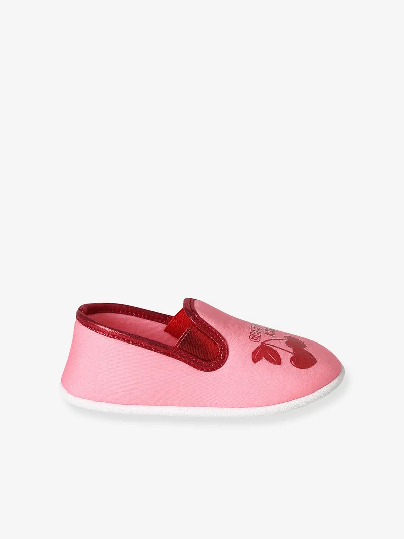 Vertbaudet Stoff-Hausschuhe mit Stern- und Einhorn-Print, Rosa, – Produktbild 3 von 4