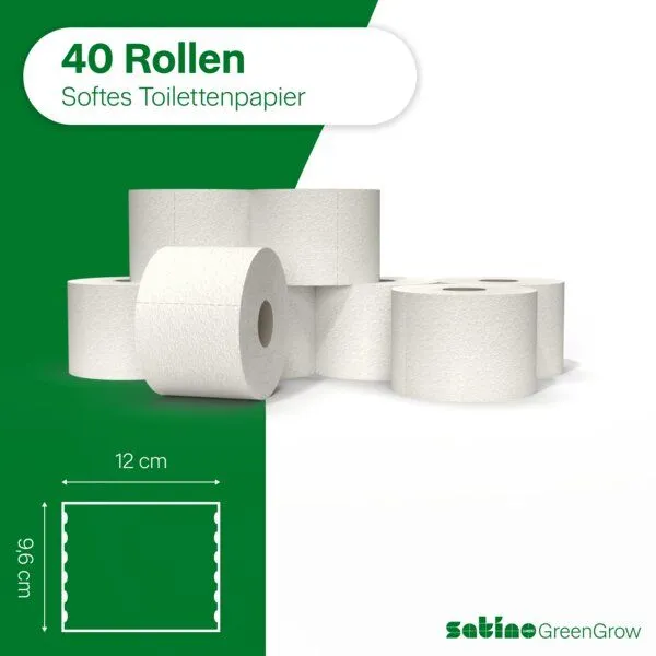 Satino by WEPA Satino by WEPA GreenGrow Toilettenpapier Kleinrollen 40x400 – Produktbild 3 von 4