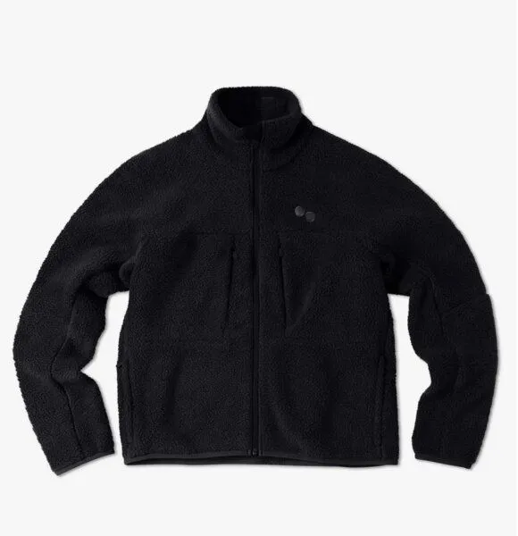 PINQPONQ pinqponq Fleece Jacket - Eternal Olive - Peat black (Female), Schwarz, – Produktbild 1 von 4