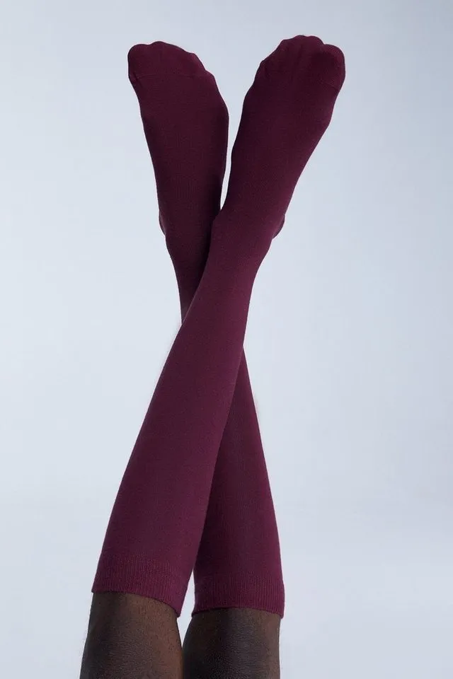 Albero Natur Albero Natur Socken Kniestrümpfe, Bordeaux, – Produktbild 3 von 3