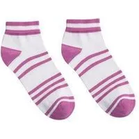 LANIUS LANIUS Sneaker Socken Streifen aus Bio-Baumwolle, White/dark-mauve, – Produktbild 1 von 1
