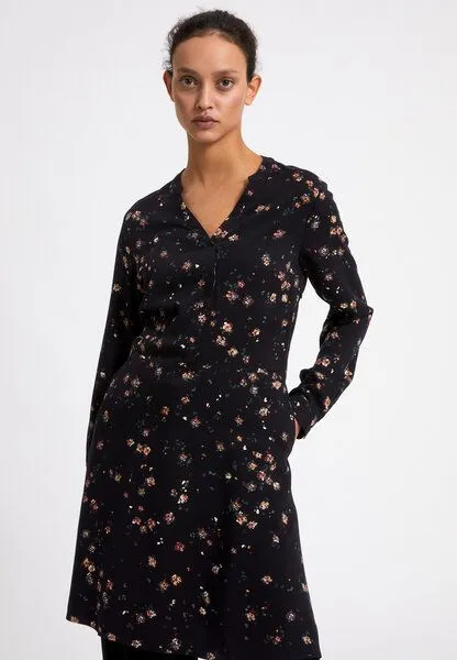 ARMEDANGELS ARMEDANGELS CEYLONAA WILD BLOSSOM - Damen Kleid aus LENZING ECOVERO, Black, – Produktbild 1 von 4
