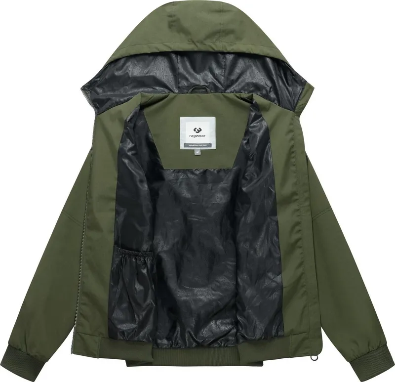 ragwear ragwear Outdoorjacke Stuartt Summer YOUMODO Wasserdichte Übergangsjacke mit Kapuze, Grün, – Produktbild 1 von 5