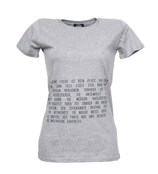 Lena Schokolade Lena Schokolade Frauen-T-Shirt Aufklärer, Grau meliert, – Produktbild 2 von 4