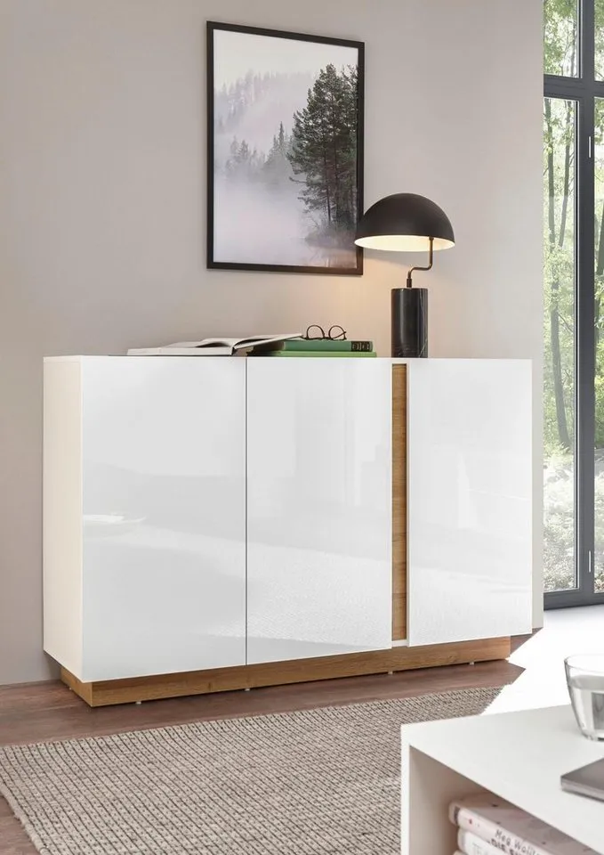 Home affaire Sideboard CLAiR Sideboard 52, Breite 138 cm, Weiß, – Produktbild 2 von 5