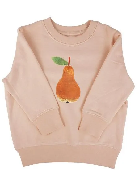MelaDi Meladi Kinder Sweater aus Biobaumwolle - Birne auf Creme Latte, Natural white, – Produktbild 4 von 6