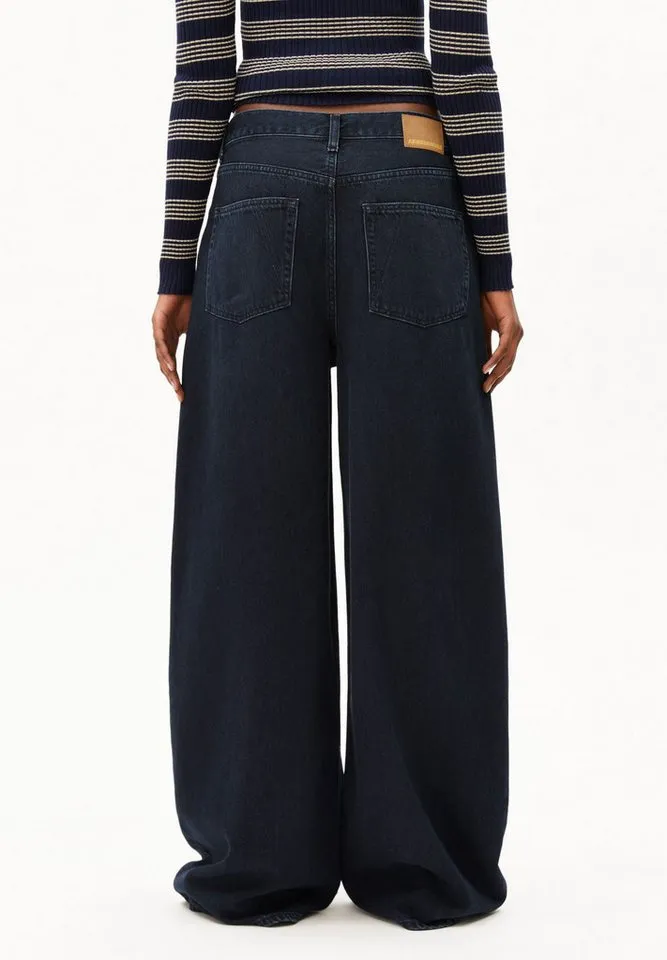 ARMEDANGELS ARMEDANGELS Weite Jeans AALTHEA Jeans aus Bio-Baumwoll Mix non stretch (Non-Stretch, Loose Fit) Mid waist, Blau, – Produktbild 4 von 5