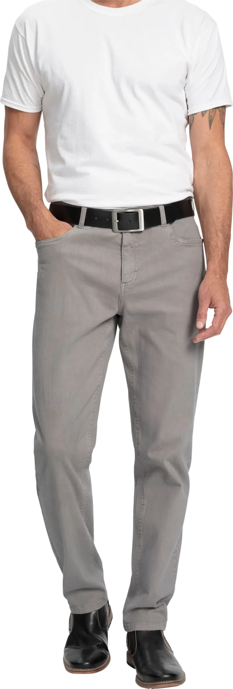 marco donati 5-Pocket-Hose, Steingrau, – Produktbild 3 von 3