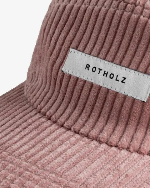 Rotholz Rotholz Cord 5-Panel Cap aus Bio-Baumwolle, Pink (washed pink), – Produktbild 2 von 4