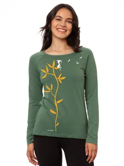 FellHerz Raglan Longsleeve Me time ivy green - XXL – Produktbild 1 von 1