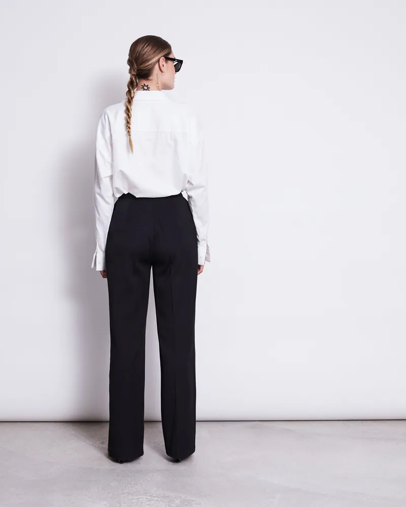 JAN N JUNE JAN N JUNE Damen vegan Hose Coralia Schwarz, Schwarz, – Produktbild 1 von 2