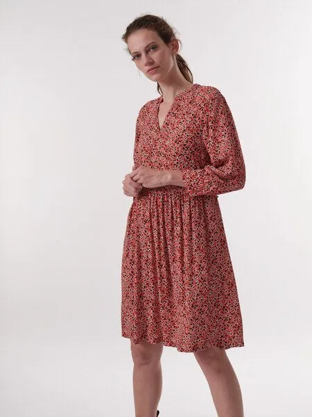 LANIUS LANIUS Kleid Print Minimal aus LENZING ECOVERO, Print: "minimal" lava, – Produktbild 2 von 4
