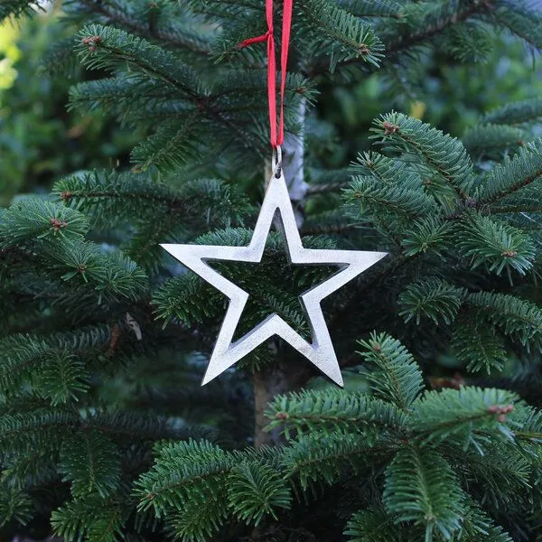 Mitienda Shop Mitienda Shop Sternhänger silber, Weihnachdeko zum Aufhängen – Produktbild 4 von 4