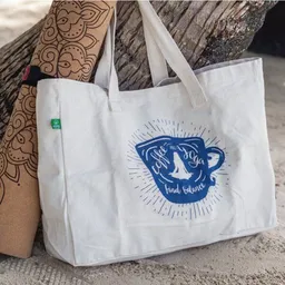 Divasya Divasya Shopper-Bag aus Biobaumwolle mit Yogamotiven – Produktbild 1 von 1