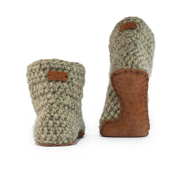 Kingdom of Wow Kingdom of Wow - Handgefertigte Hausschuhe aus Wolle - High Top, Winter moss, – Produktbild 5 von 5