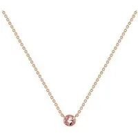 Eppi Eppi Silberne minimalistische Kette mit einem Morganit Glosie, Rosa, – Produktbild 1 von 1