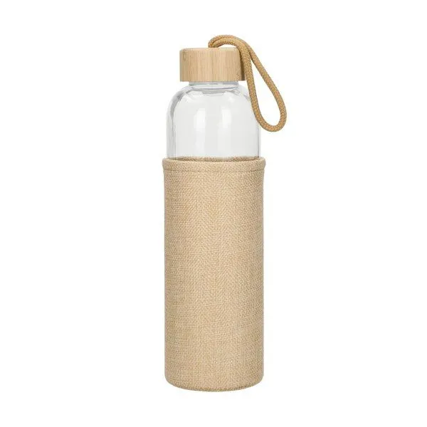 elasto elasto Glasflasche mit Hülle "Natural", Natur, – Produktbild 2 von 8