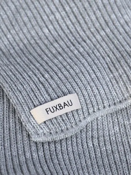 FUXBAU FUXBAU Merino Schal, Graumeliert, – Produktbild 3 von 4