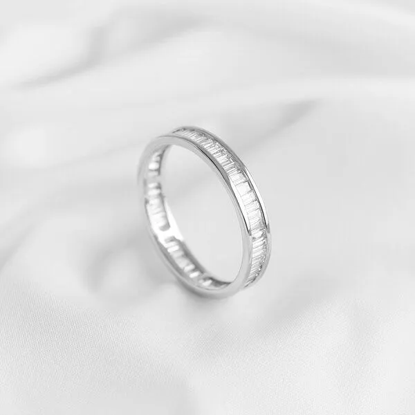 Eppi Eppi Memoryring mit Lab Grown Diamanten in Baguette-Form Pascal, Weiss, – Produktbild 1 von 3