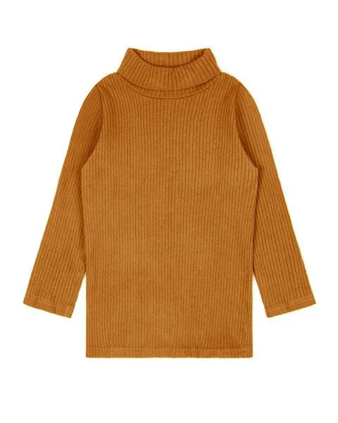 MATONA Matona Rollkragen-Shirt für Kinder aus Bio-Baumwolle / Jersey Turtleneck Kids, Gelb, – Produktbild 1 von 2