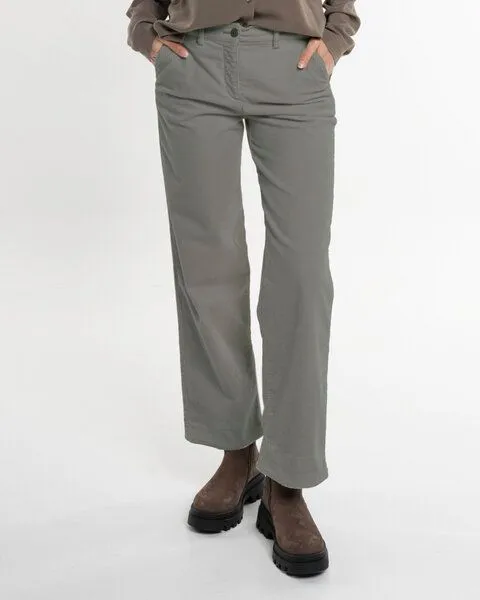 Alma & Lovis Alma & Lovis Klassische Cordhose aus softer Bio-Baumwolle | Genua Rippe, Distel (grau), – Produktbild 1 von 1