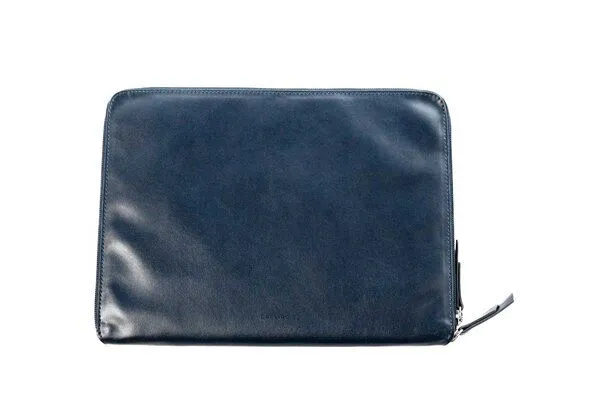 GREVIRO GREVIRO Tablet Tasche aus Kaktusleder (vegan) - für iPad, Surface & Galaxy Modelle, Blau glatt, – Produktbild 1 von 4