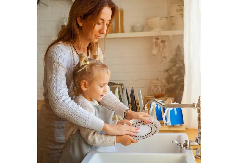 RELAXDAYS RELAXDAYS Geschirrständer Tellerständer Bambus, Zubehör für Teller, Braun, – Produktbild 5 von 5