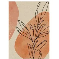 matabooks matabooks® Minimalistische A6 Postkarte mit Pflanzenmotiv aus nachhaltigem Graspapier, Olive, – Produktbild 1 von 1