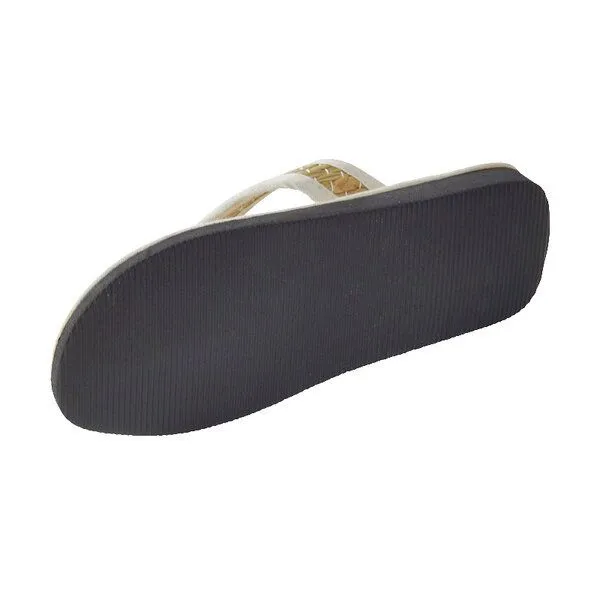 Les Tôngs Les Tôngs Flip Flops OCEAN-V Zimtlatschen aus Seegras vegane Zimtsohle, Weiß, – Produktbild 3 von 4
