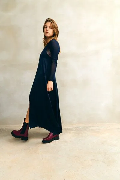Jutelaune Jutelaune Alberta Burgundy Chelsea High Boots – Produktbild 3 von 3