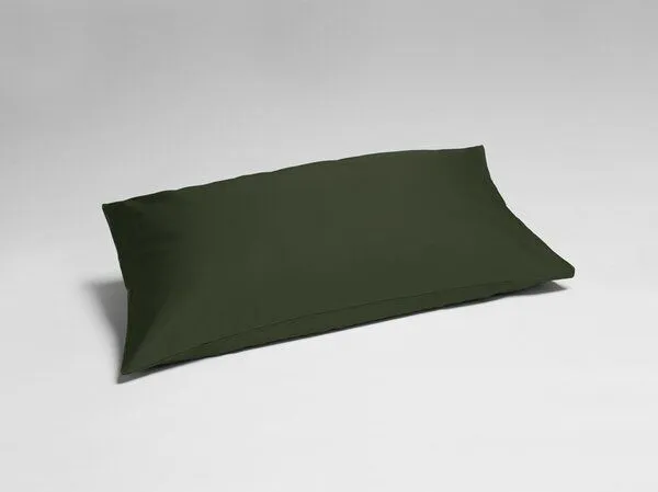 Yumeko Yumeko Kissenbezug aus Baumwollsatin, Dark olive, – Produktbild 2 von 4