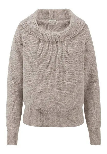 hessnatur hessnatur Pullover Relaxed aus reinem Alpaka, Naturgrau, – Produktbild 3 von 4