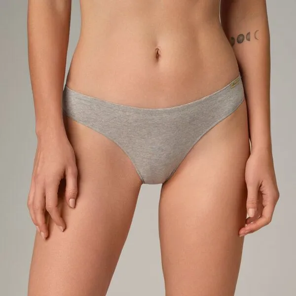 comazo|earth comazo|earth Fairtrade Basic String | GOTS zertifiziert, Grau-melange, – Produktbild 1 von 4