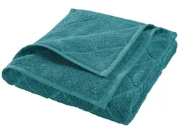 HANS NATUR Handtuch Bio-Baumwolle Frottee Raute petrol Maße 50 x 100 cm – Produktbild 1 von 1