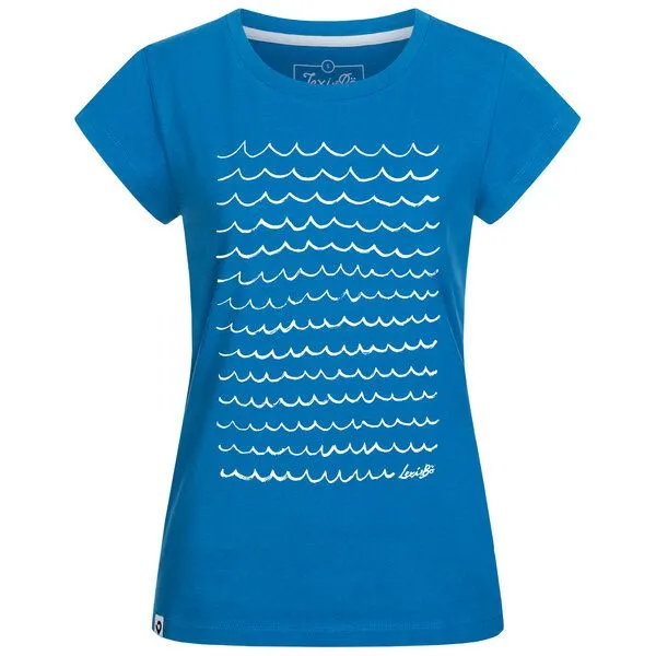 Lexi&Bö Lexi&Bö Ocean waves Damen T-Shirt, Mykonos blue (blau), – Produktbild 1 von 1