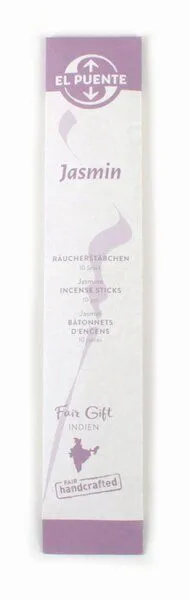 El Puente El Puente Räucherstäbchen "Jasmin" | Fair Trade & Handmade aus Indien, Natur, – Produktbild 1 von 1
