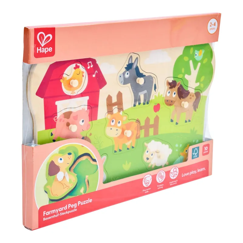 Hape Hape Steckpuzzle Bauernhof, Mehrfarbig, – Produktbild 2 von 3
