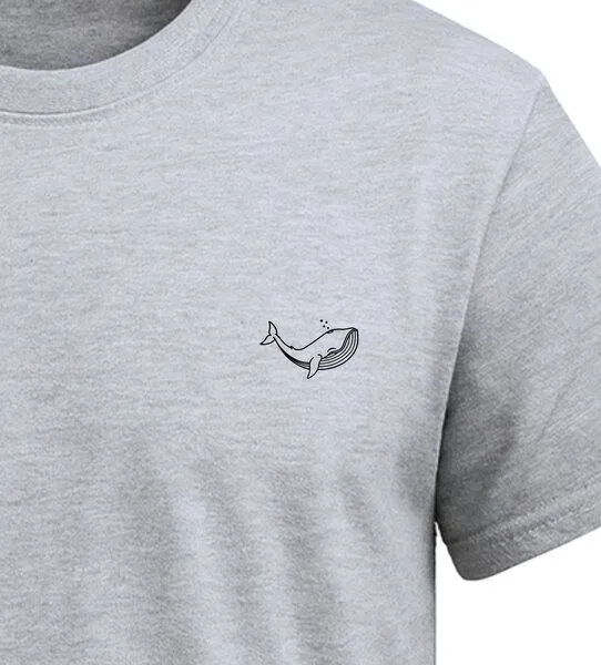 vis wear vis wear Wal der Ozeane - Strand Surf - Organic Shirt, Grau, – Produktbild 2 von 4