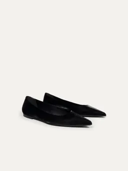BIKKOU BIKKOU Damen vegan Ballerinas 10:30 Uhr Running Between Offices Schwarze Python – Produktbild 1 von 1