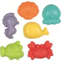 Goki goki Sandförmchen, 6fach sortiert Muschel: 12 x 10,5 x 3 cm – Produktbild 1 von 1
