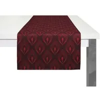 Nature by Adam Nature by Adam Tischläufer aus 100% Bio-Baumwolle - Made in Germany - Feathers, Rot, – Produktbild 1 von 1