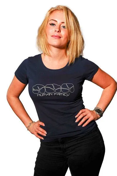 Human Family Human Family - Bio Shirt "Believe Logo", Navy, – Produktbild 2 von 2