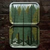 Cmig Cmig kleine Tabletts 2er Set Tannenwald aus Birkenfurnier – Produktbild 1 von 1