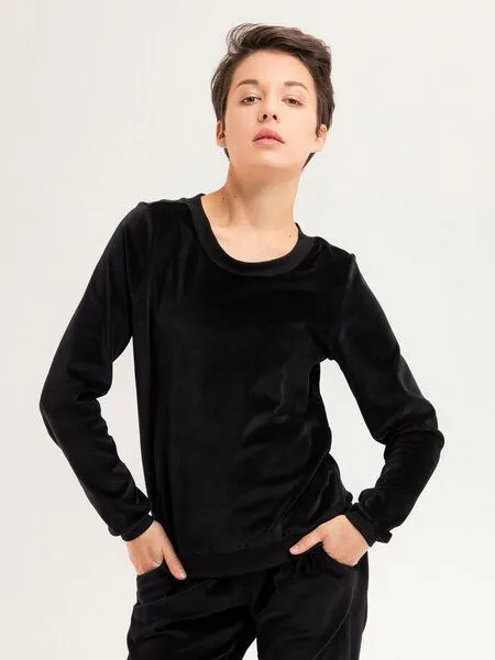 Frija Omina Frija Omina Bio Nicki Pullover Onne, Schwarz, – Produktbild 2 von 4