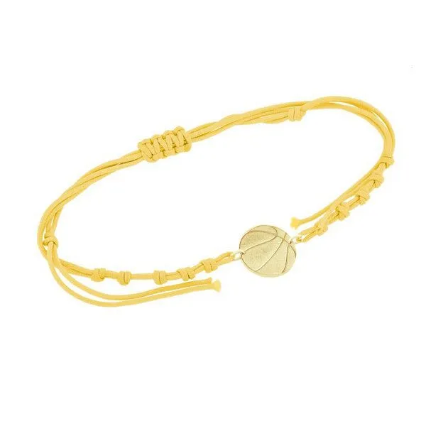Eppi Eppi String-Armband Ball Basketball, Gelb, – Produktbild 1 von 4
