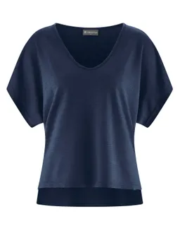 HempAge Hempage Damen vegan T-Shirt Aus Slub-Jersey Marineblau – Produktbild 1 von 1
